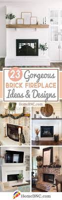 You can put a big item in the middle of the mantel. 23 Best Brick Fireplace Ideas To Make Your Living Room Inviting In 2021