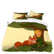 Il copripiumino singolo è un elemento fondamentale della biancheria da letto: Set Biancheria Da Letto Cartoon Little Prince Sleeping Fox Tree Copripiumino Fiaba Ragazze Ragazzi Letto Matrimoniale Singolo Set Trapunte Copriletti Completi Letto Aliexpress