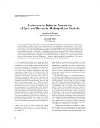 Additionally, appalachian features over 20 online and hybrid graduate programs at this top online north carolina university feature master's degrees in human resources and sports management. Pdf Environmental Behavior Frameworks Of Sport And Recreation Undergraduate Students