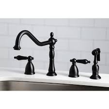 We can help you find the right as the #1 faucet brand in north america, moen offers a diverse selection of thoughtfully designed kitchen and. Heritage 8 Inch Widespread Kitchen Faucet With Brass Sprayer Overstock 32402615