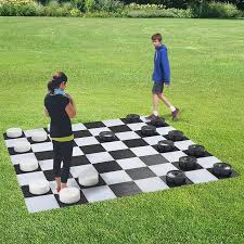 Gather Everyone And Have Huge Amounts Of Fun With This Complete Set Of Big Chess And Checker Game Board From Kettler Giant Checkers Games For Fun Board Games