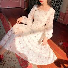 Free people velvet floral pattern gray dress. Buy White Floral Dress Women Elegant Print Sweet Party Dress Female Kawaii Korean One Piece Dress Women S Clothing Autumn 2020 At Affordable Prices Free Shipping Real Reviews With Photos Joom