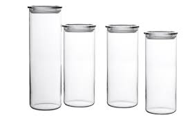 Bohemia Cristal Simax Vorratsglaser Set 4 Teilig Foundfound De Vorratsdosen Glas Glas Vorratsdosen