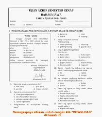 Materi bahasa jawa kelas 10 semester 1 kurikulum 2013 guru ilmu. Download Soal Ukk Uas Genap Bahasa Jawa Kelas 4 Semester 2 Tahun 2015 Rief Awa Blog