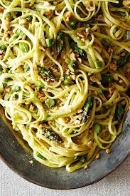 Creamy Asparagus Lemon And Walnut Pasta Summer Pasta Creamy Asparagus Recipes