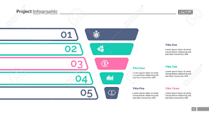 Funnel Diagram With Five Steps Process Chart Slide Template