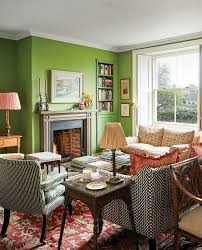 The ultimate parisian apartment decor guide. Rita Konig Living Room Fireplace Green Walls Edward Blumer Country House England Farmhouse Elle Decor June 2019 Katie Considers