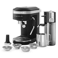 Lowest price guarantee + free shipping Kitchenaid Kes6404bm Semi Automatic Espresso Machine And Automatic Milk Frother Attachment Kes6404bm Snyder Diamond