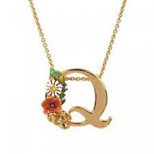 Just use you imagination.when the letter is closed, . Blossoming Alphabet Necklace Letter Q Les Nereides