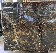 Athens Black Gold Flower Gold Portoro Marble Slab from China - StoneContact.com
