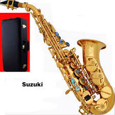 Suzuki Curved Sax Top B Flat Sax Small Saxophone Soprano Adult Children Wind Musical Instruments Free Delivery Soprano Sax Hard Boxs Alto Saxophone