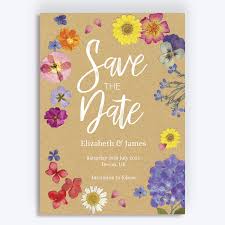 Find out about the plants and animals that make the uk home. Pressed Flowers Wedding Save The Date From 0 85 Each