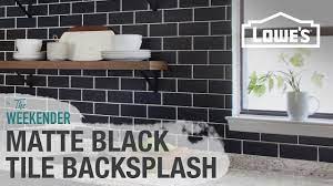 Try tiles with varying finishes for a slightly softer look, or go with a uniform tile for a sharp, contemporary kitchen. Diy Matte Black Tile Backsplash Youtube