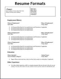 Luckily when it comes to choosing a resume format, your choices are already narrowed down to three main types Types Of Resume Format Examples Resume Formats Pick The Best One In 3 Steps Examples Templates