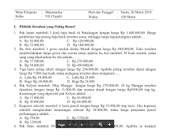 Soal Uts Matematika Kelas 7 Guru Ilmu Sosial