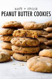 Big Soft And Thick Peanut Butter Cookies With Massive Peanut Butter Flavor Fill Best Peanut Butter Cookies Peanut Butter Cookie Recipe Peanut Butter Cookies