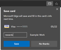 For example, some free credit card numbers are 4305799002149236 and. Give Nicknames To Your Credit Cards In Microsoft Edge Microsoft Tech Community