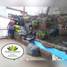 Untuk jenis air terjun yang kedua untuk anda tambahkan ke dalam kolam ikan anda adalah sebuah air terjun atau air mancur yang berbentuk mangkuk batu. Jual Relief Tebing Kolam Ikan Relief Kolam Koi Kolam Air Terjun Kab Bogor Rahmat Landscape Tokopedia