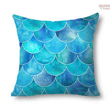 17% off reading bed rest pillow with arms memory foam detachable neck roll removable plush covers & zipper shell for adjustable loft 65*46*25cm 0 review cod. Blingword Mermaid Decorative Throw Pillow Covers 20x20 Inch Cotton Pillowcase Ocean Theme For Kids Girls Sofa Bedroom Style F Shopee Philippines