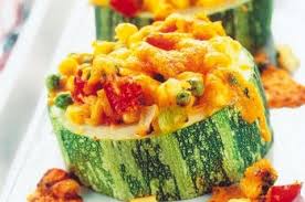 Baked Marrow Stuffed With Two Cheeses Recipes Goodtoknow Recipe Recipes Vegetarian Stuffed Marrow