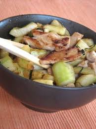 Wok De Concombre Au Poulet Avec Images Recettes Wok Recette Wok Poulet Recette De Plat