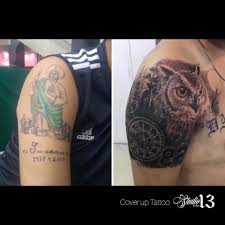 Cobertura Cover Up De San Judas Tadeo Hecho Por Omar Morales En Studio 13 Tatuajes San Judas