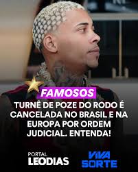 MC Poze do Rodo não subirá aos palcos neste mês, nem no Brasil nem fora  dele. Marlon Brendon Coelho, nome de batismo do cantor, comunicou aos fãs  por meio das redes sociais