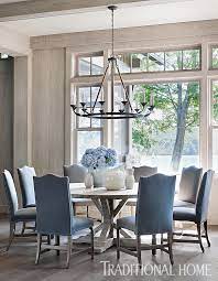 Lakeside Home In Quiet Colors French Country Dining Room Country Dining Rooms Dining Room Table Decor