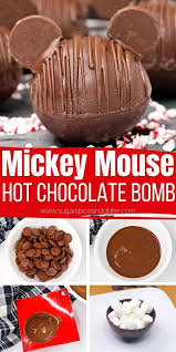 How To Make A Hot Chocolate Bomb In The Shape Of Mickey Mouse These Diy Disney Hot Chocolate Bom Chocolate Bomb Hot Chocolate Recipes Peppermint Hot Chocolate