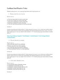 Maybe you would like to learn more about one of these? Soal Passive Voice Smp Kelas 9 Pilihan Ganda Jawabanku Id