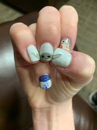 Baby Yoda Bb8 R2d2 Redditlaqueristas Disney Nails Star Wars Nails Cute Nails