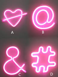 Symbol Design Led Light 1pc Shein Symbol Design Led Lights Pink Led Lights