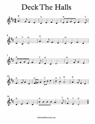 Here Is Free Violin Sheet Music For Deck The Halls A Bb C D Eb F And G Major Enjoy Sheet Music Free Violin Sheet Music Violin Sheet Music