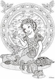 Supercoloring.com is super leuk voor alle leeftijden: Coloriage Blanche Neige Mandala Kleurplaten Disney Kleurplaten Kleurboek