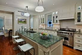 green kitchen countertops
