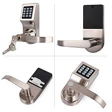 Happybuy 4 In 1 Keyless Digital Door Lock Unlock With Remote Control M1 Card Password And Keys Backlit Keypad Digital Door Lock Electronic Lock Security Device