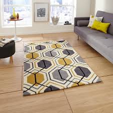 Hong Kong Hk 7526 Tapis Gris Jaune Grey And Yellow Living Room Yellow Living Room Rugs In Living Room
