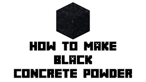 Minecraft Survival How To Make Black Concrete Powder Youtube I'll show you how to make new minecraft building designs with the terracotta block and concrete block. minecraft survival how to make black concrete powder