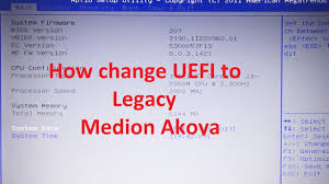 Aldi süd bietet den medion akoya e6234 laptop ab dem 29. Medion Akoya How To Change Bios Mode From Uefi To Legacy Youtube
