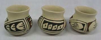 Three Miniature Mata Ortiz Pots By Manuela Olivas