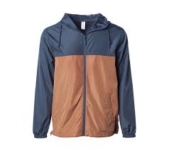 independent trading co light weight windbreaker zip jacket