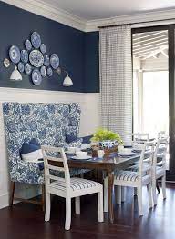 Honestly this is the first time i've used our hutch for only dishes. Designer Terms Defined Wainscot Dining Room Blue White Decor Dining Room Decor