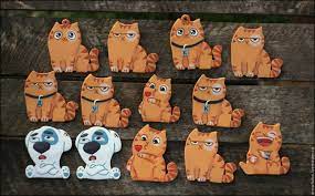 broshi po stikeram vk kot i shenok derevyannye ukrasheniya znachki derevyannyj znachok