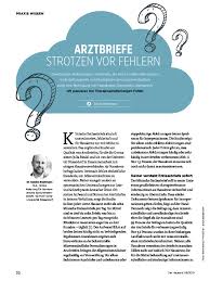 Eine muster ist ein spezieller seitentyp, der so gestaltet wurde, dass dieser inhalt in übrige seiten aufgenommen sein kann. Arztbriefe Strotzen Vor Fehlern Studie