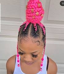 The casual waves that she has styled her simply layered medium length hair and side swept bangs are perfect for anyone looking for a low. Cute Pink Cornrows Cornrow Braid Styles Hair Styles Cornrows Braids