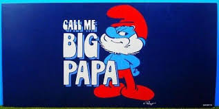 smurf call me big papa bones funny poster prints papa