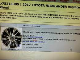 We display the details needed for you to match your stock 2005 to determine your wheel size you will need to look on the side wall of your tire. Bolt Pattern 5x115mm Or 5x114 3mm Toyota Nation Forum