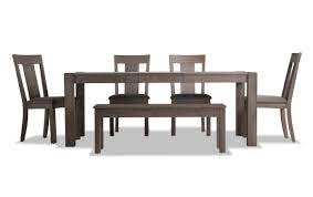 Features turned legs and padded chair seats. Dining Room Bench Set Inspirations Roshe Run Fly Decor