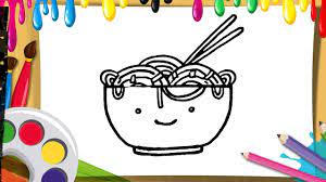 #spaghetti #howtodraw🎨 art supplies we love (amazon affiliate links): How To Draw Spaghetti For Kids Draw And Color Noodles With Cute Bowl Onlinedrawingschool Youtube