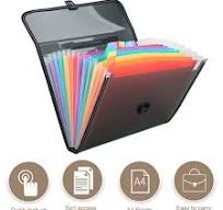 Anvazise A4 File Folder Multi-layers 13 Pockets Buckle ...